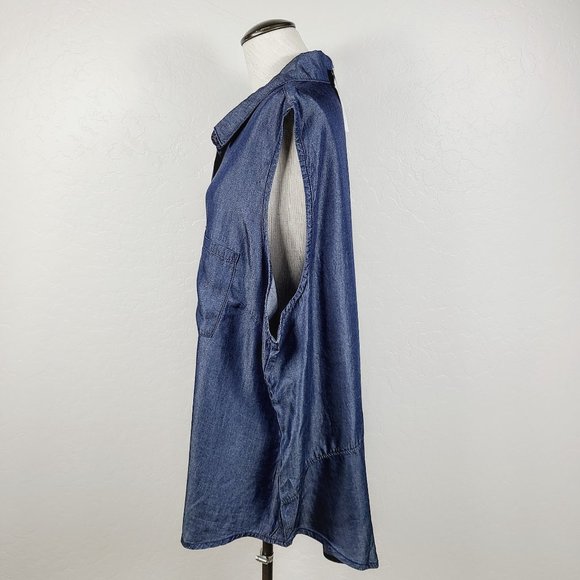 Kenneth Cole Reaction Chambray Tunic Tank - Picture 2 of 8